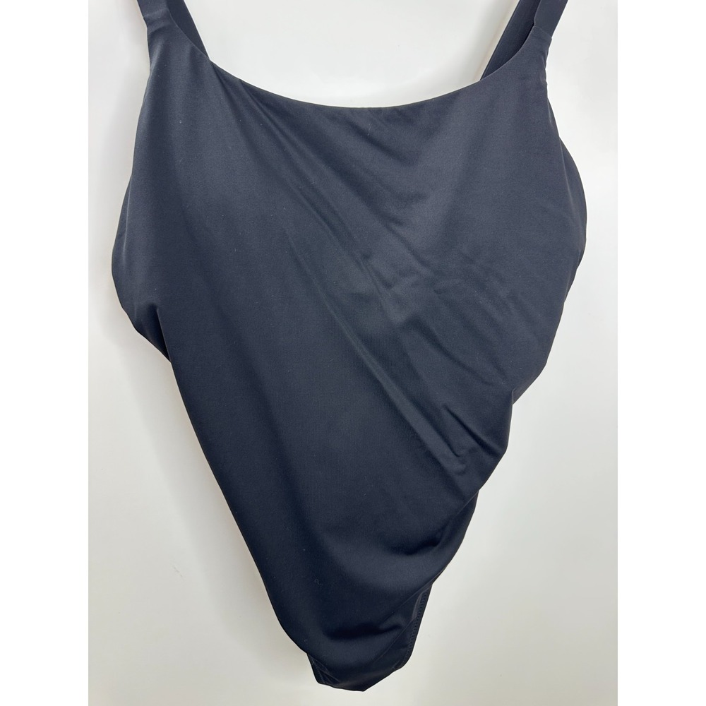 Athleta Hermosa One Piece Black Swimsuit #988619 Classic Minimalist Size Large - Picture 3 of 9